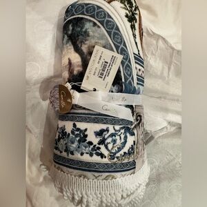 Camilla season of the siren  beach towel with fringe